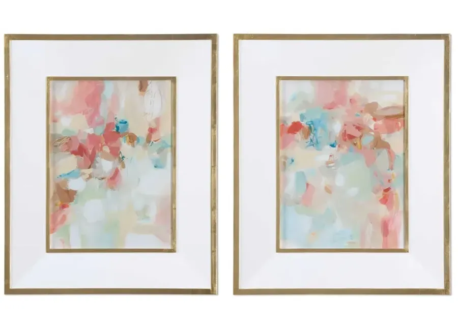 Touch Of Blush Framed Prints - Set of 2