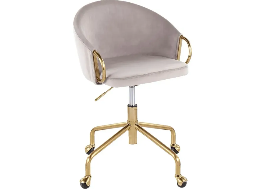 Tichester Silver Office Chair-Silver