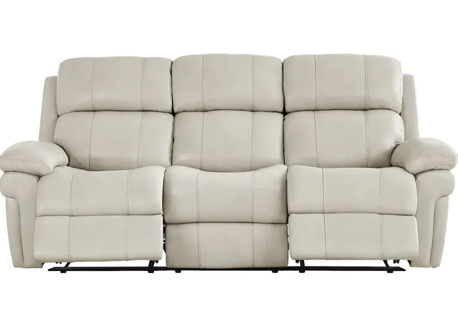 Trevino Lane Gray Leather Reclining Sofa-88.75