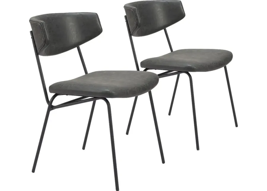 Haciendas Black Side Chair, Set of 2-Black