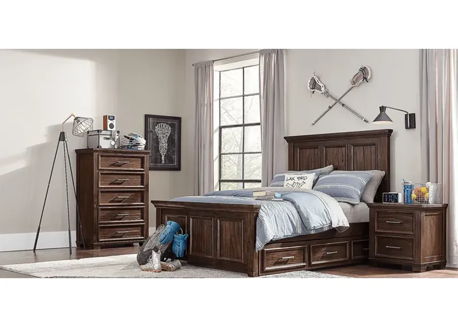 Kids Canyon Lake Java Full Panel Bedroom