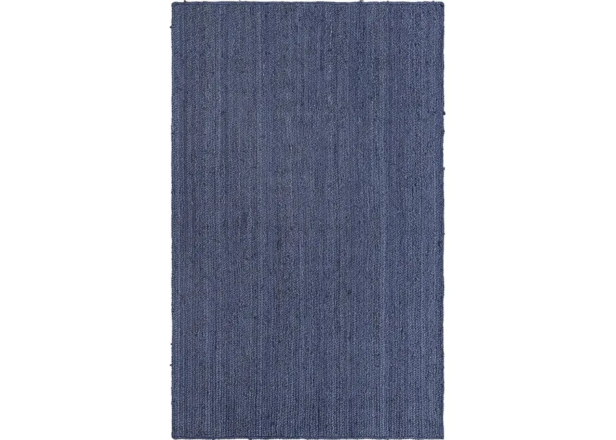 Boxwood Navy 5'1 x 8' Rug-Navy