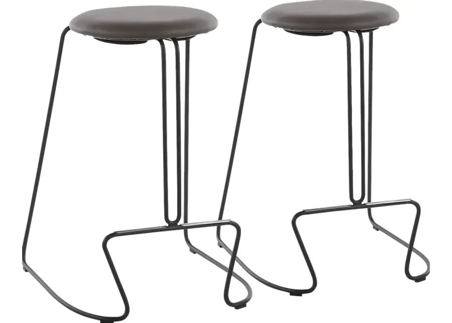 Bearslide I Gray Counter Height Stool, Set of 2-Gray