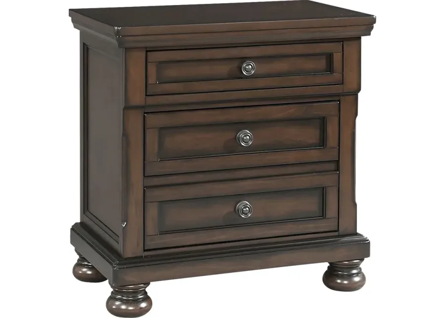 Ascoo Walnut Nightstand-Walnut