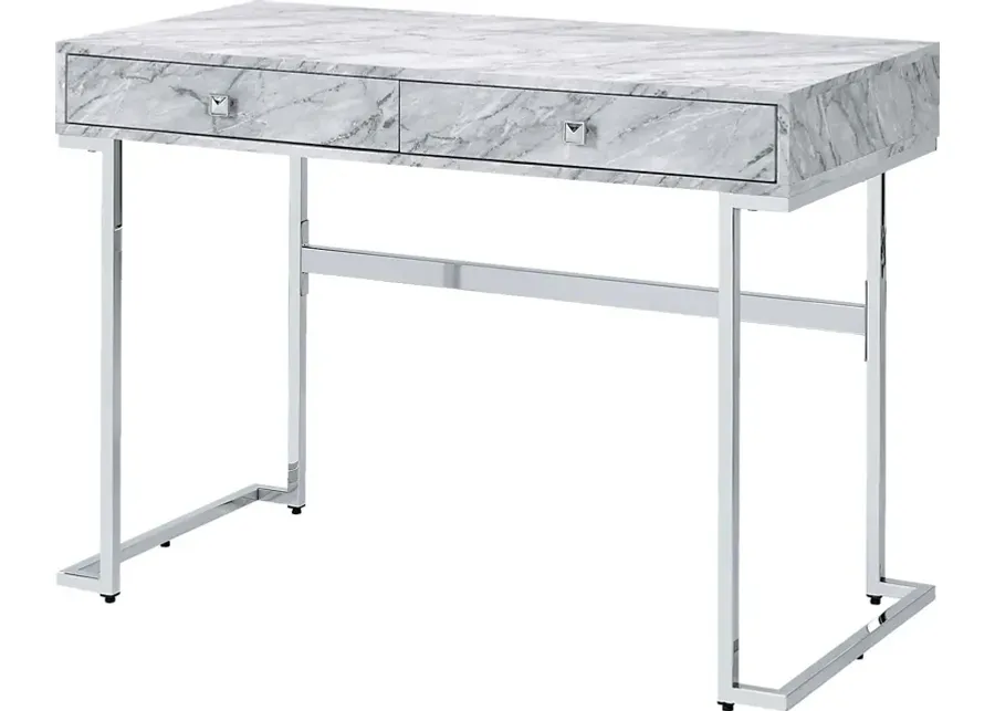Vildrina White Desk-White