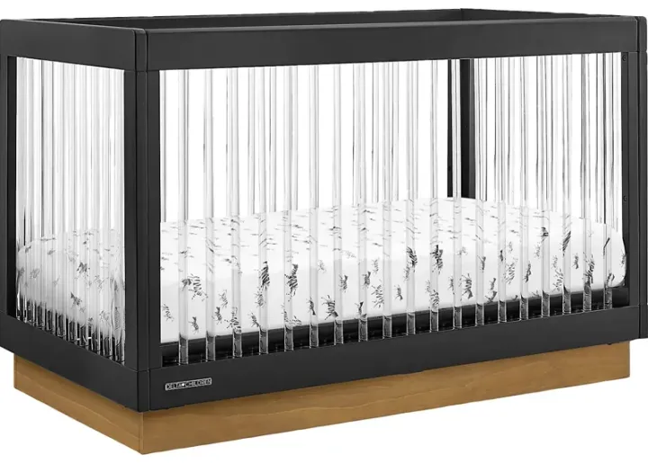 Kids James Gray Convertible Crib-Gray