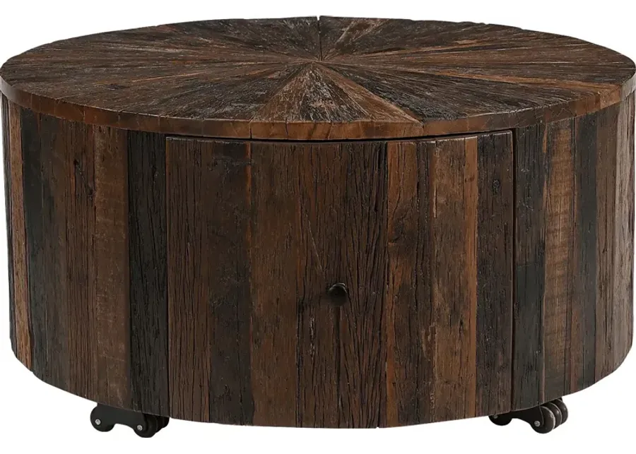 Eisenberg Brown Cocktail Table-Brown