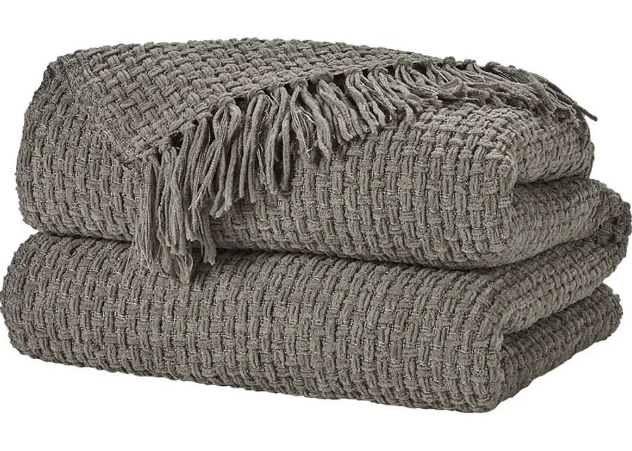 Freddie Gray Large Throw Blanket-Gray