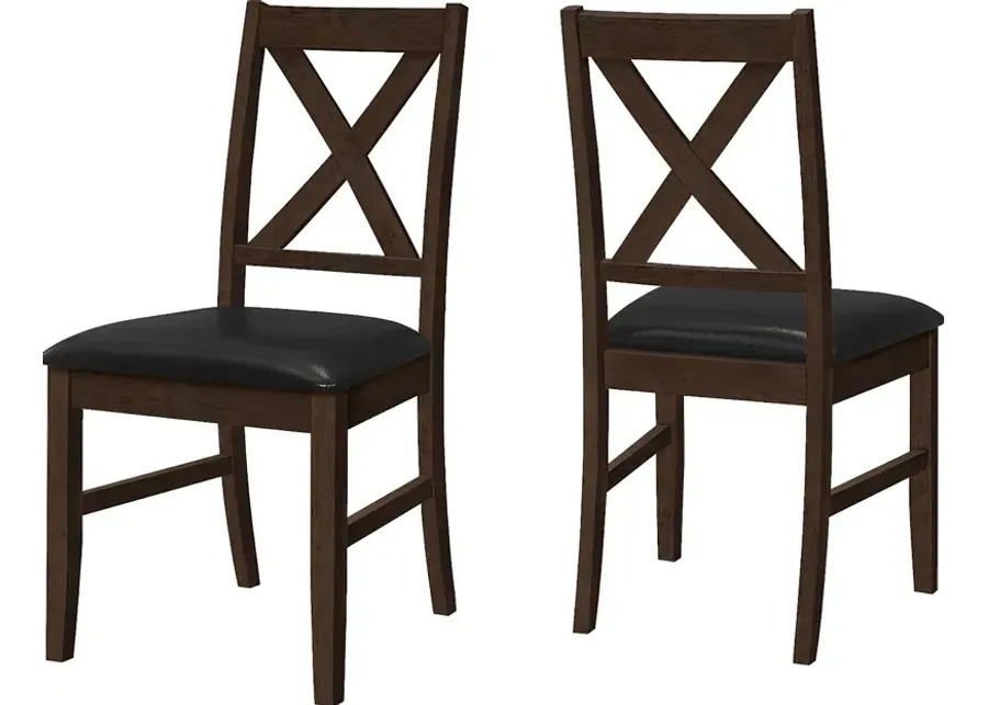Wansley II Black Side Chair, Set of 2-Black