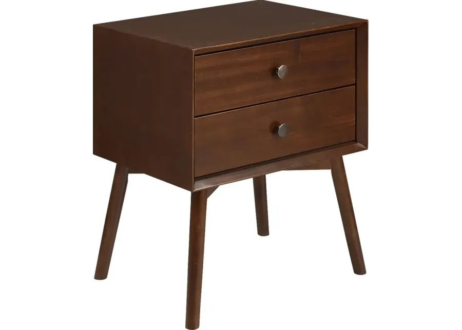 Niblic Walnut Nightstand-Walnut