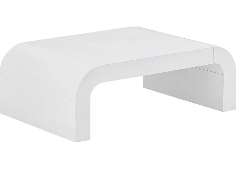 Storla White Cocktail Table-White