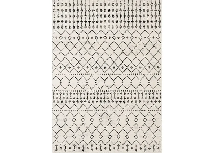Spofford I Black 4'3 x 5'7 Rug-Off-White, Black