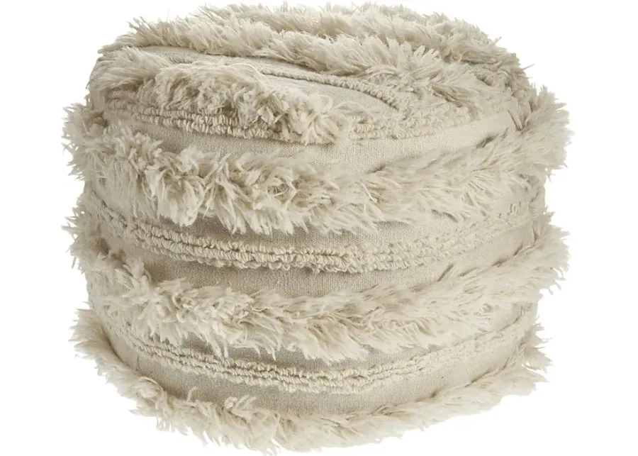Adrenas I Ivory Pouf-Ivory