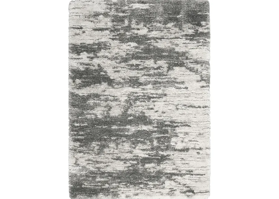 Aracelle Ivory/Charcoal 7'10 x 9'10 Rug-Charcoal, Ivory