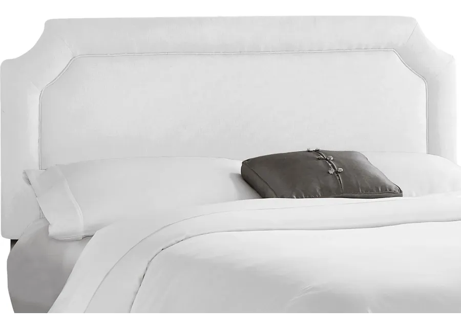 Lavan White Queen Upholstered Headboard-White