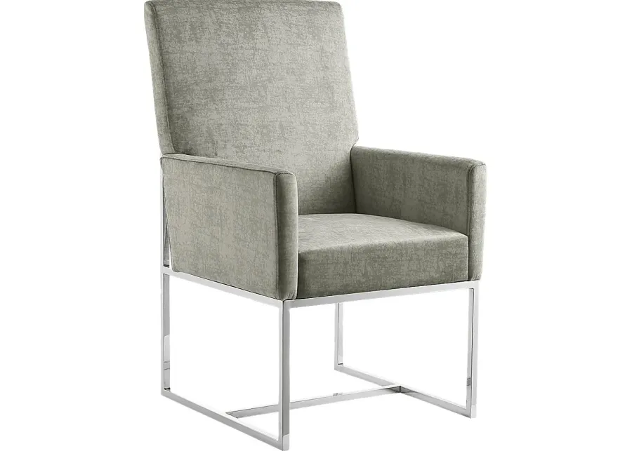 Herrli Steel Gray Arm Chair-Steel Gray