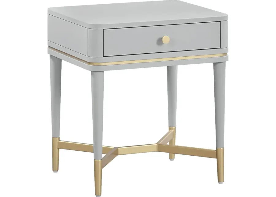 Purdon Gray Nightstand-Gray
