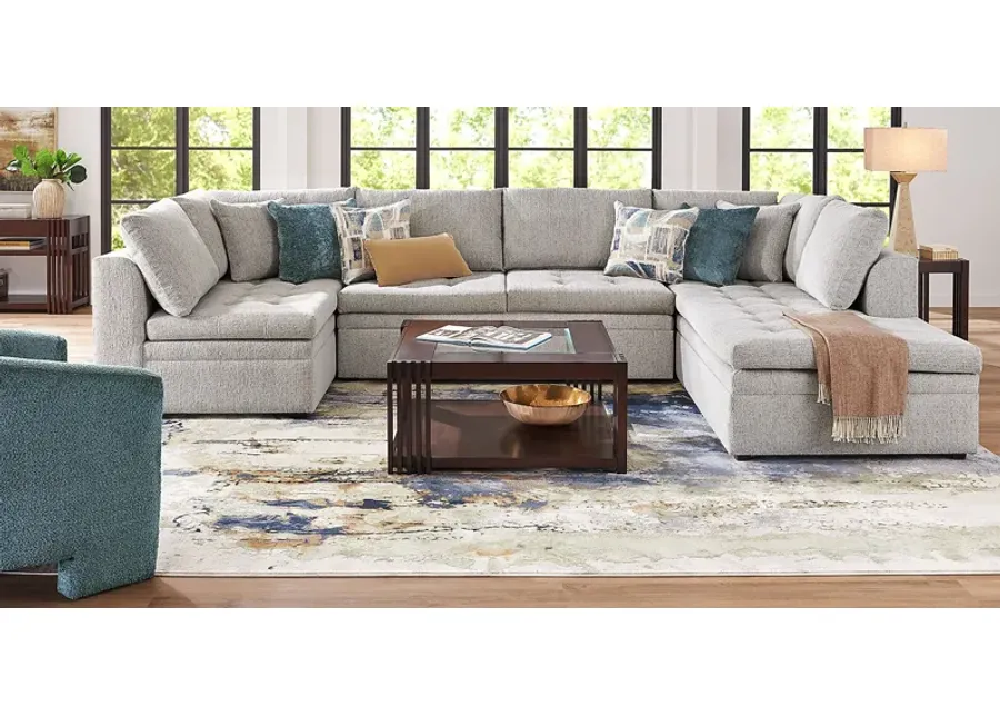 Sheridan Place Gray 3 Pc Sleeper Sectional-155