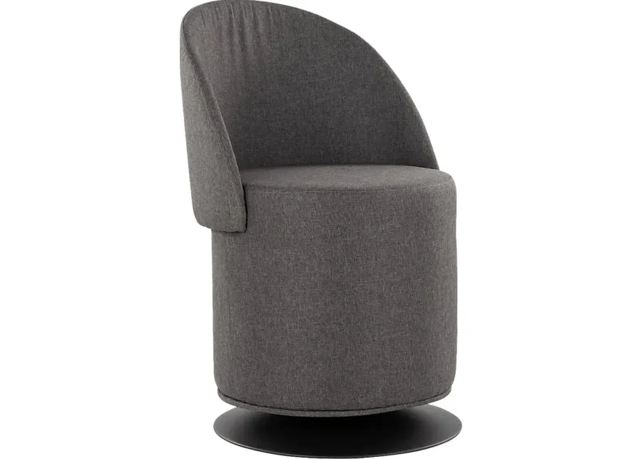Fairington Charcoal Swivel Accent Chair-Charcoal