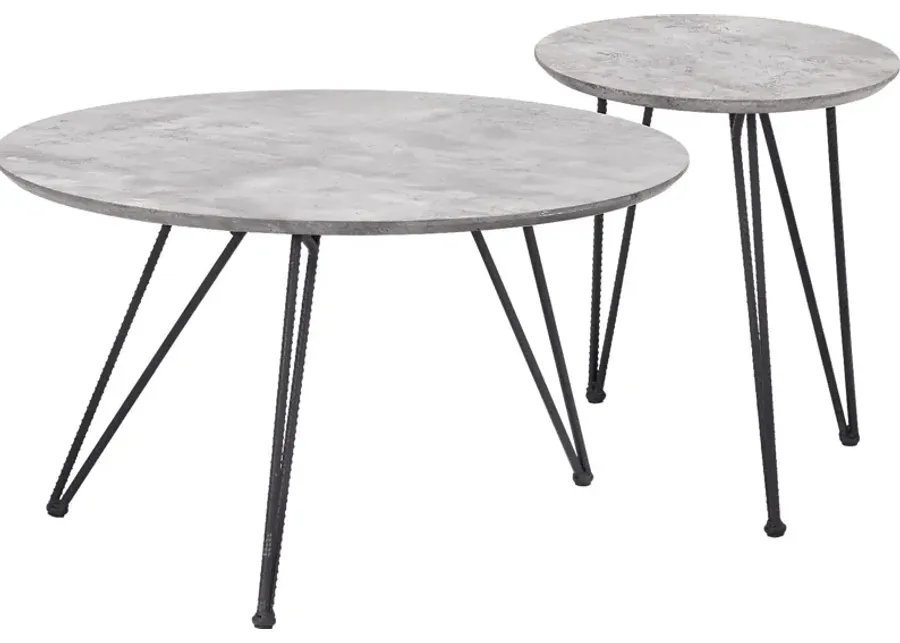 Kailyard Gray Cocktail Table, Set of 2-Gray