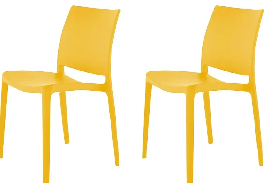 Lagoon Sensilla Gold Side Chair, Set of 2-Gold