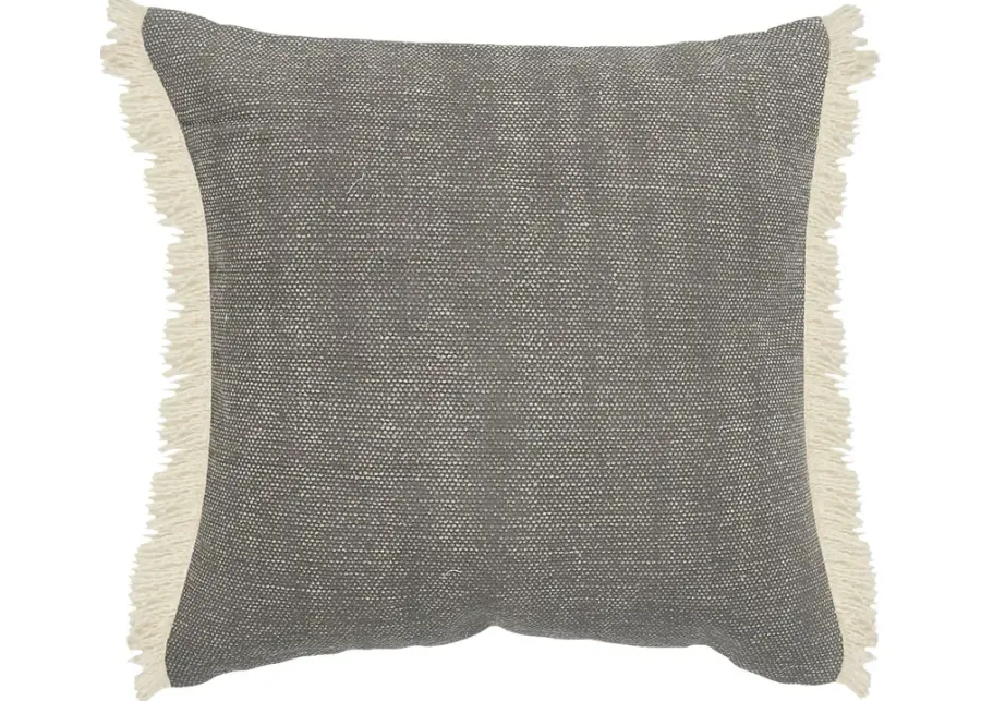 Laspelan Gray Throw Pillow-Gray