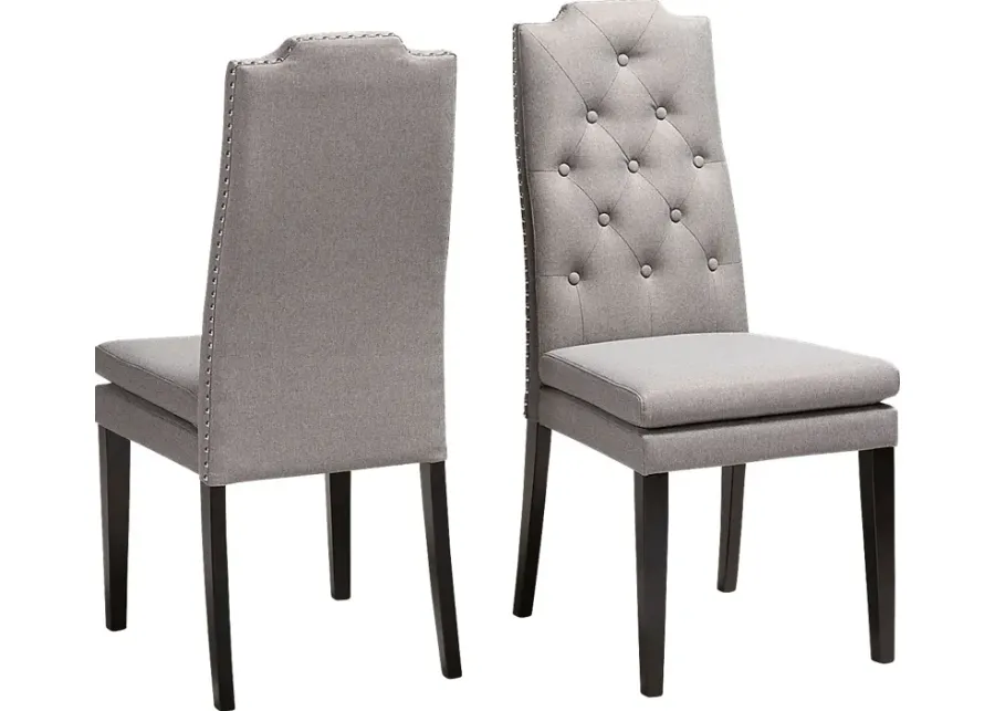 Delwood Gray Side Chair, Set of 2-Gray