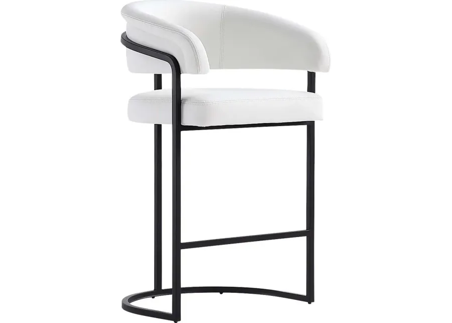 Absalom White Counter Height Stool-White