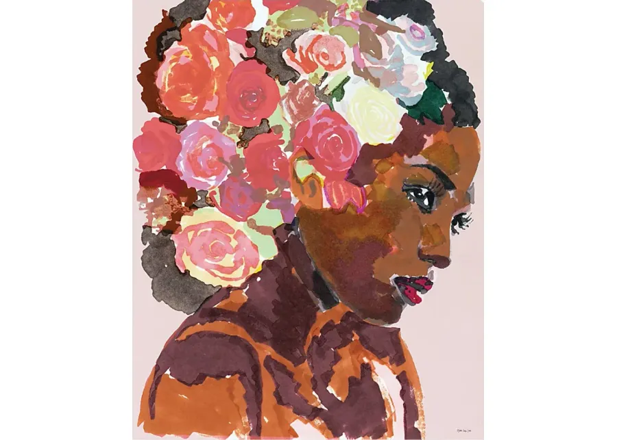 Kazadi Pink Wooden Wall Art-Pink