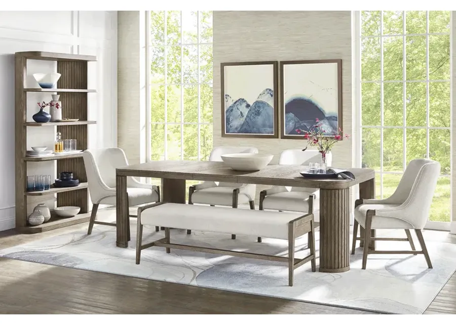 Sausalito Brown 6 Pc Dining Room with Bench
