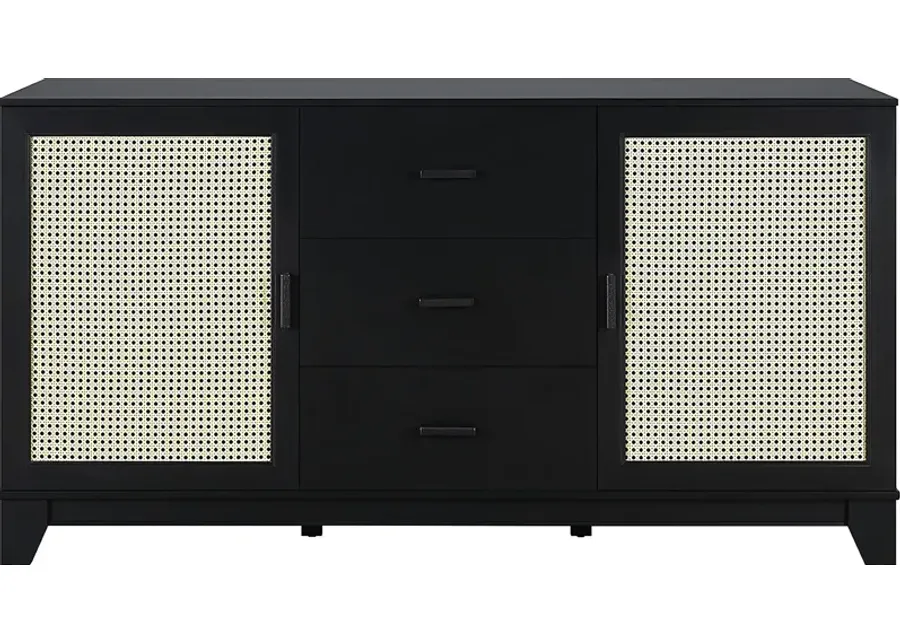 Gansons Black Sideboard-Black