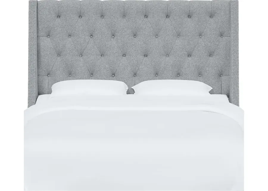 Aidyl Light Gray Twin Headboard-Gray