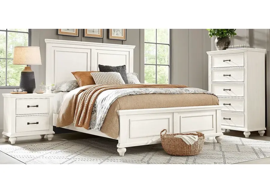 Ridgefield White 5 Pc King Panel Bedroom