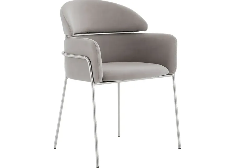 Portalane Gray Dining Chair, Set of 2-Gray