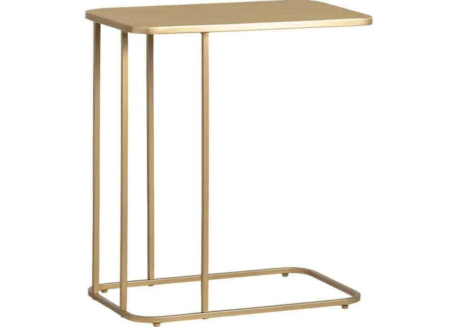 Adelay Gold Accent Table-Gold