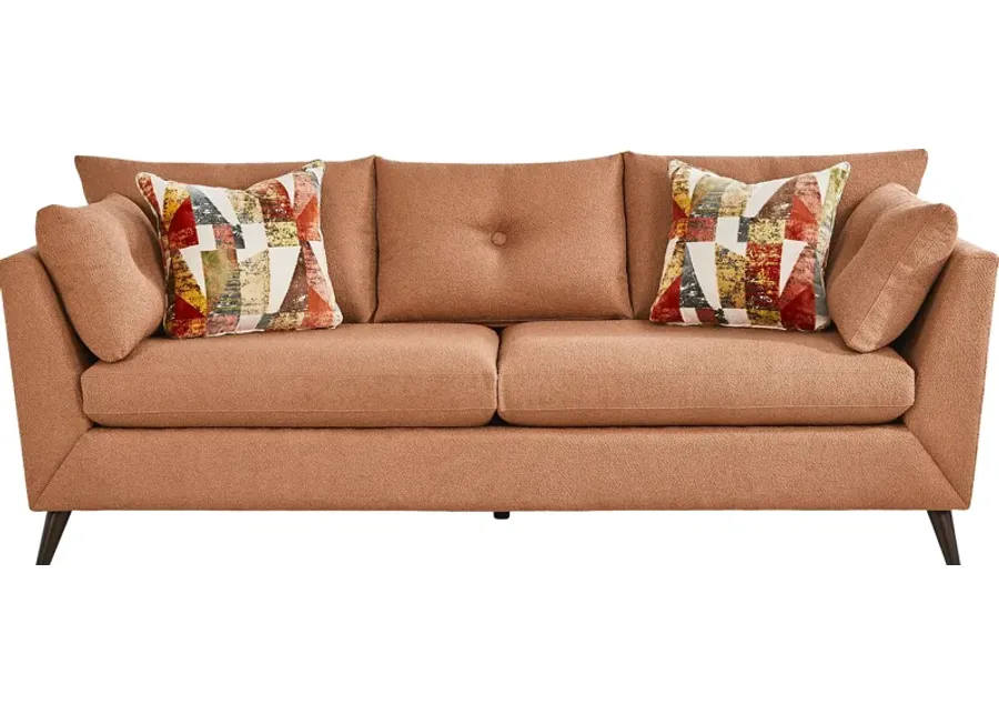 Copenhagen Terracotta Sleeper Sofa-93.5