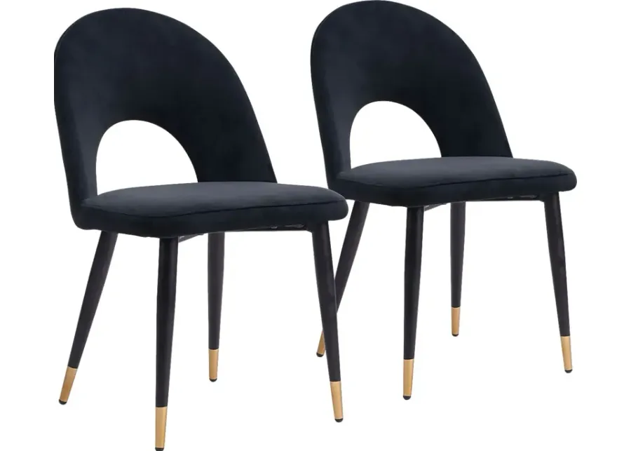 Kuranda Black Side Chair, Set of 2-Black