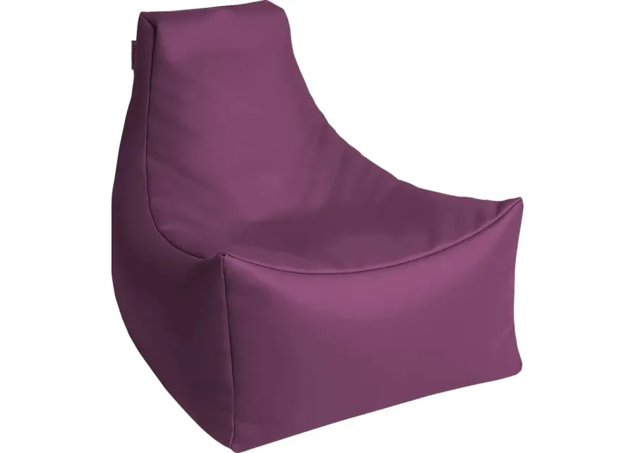 Kids Wilfy Purple Small Bean Bag Chair-Purple