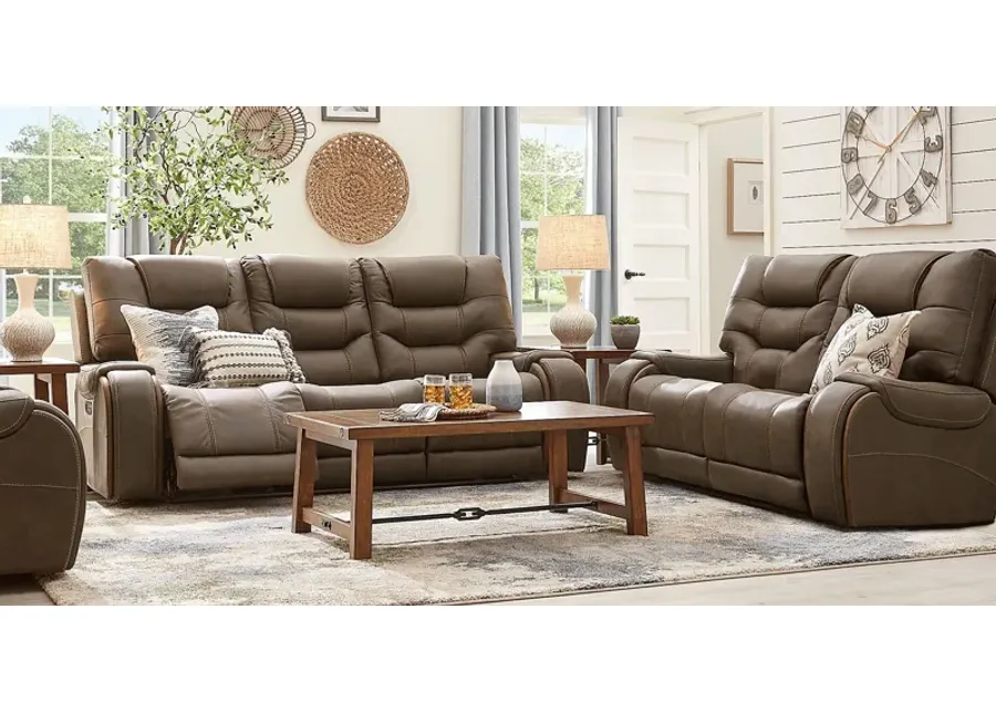 Laredo Springs Brown 7 Pc Living Room with Reclining Sofa
