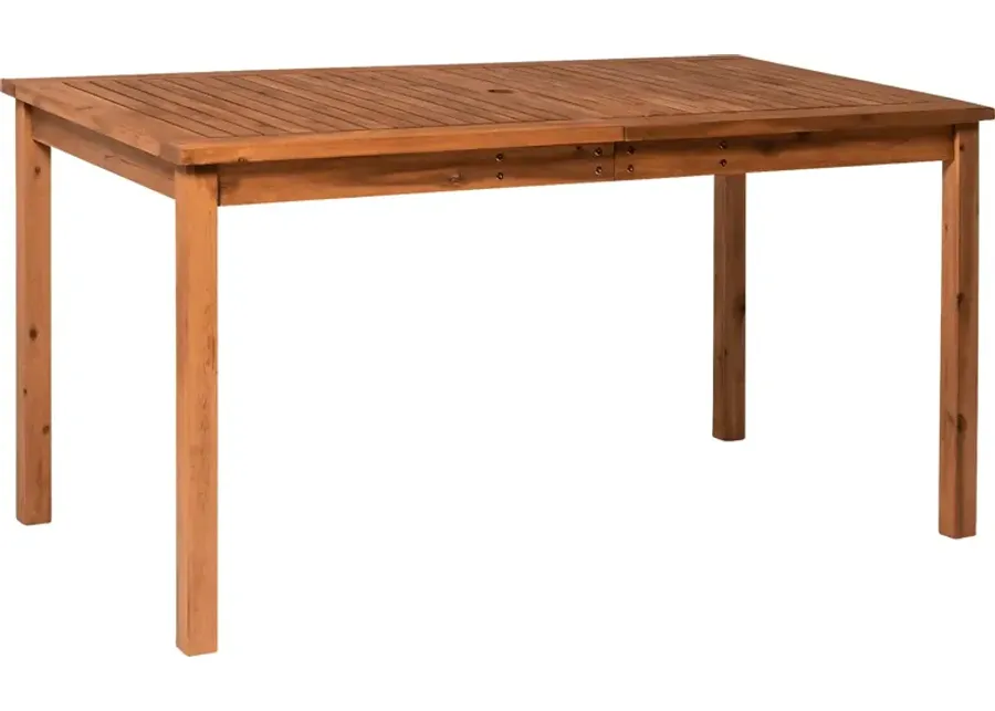 Skillman Brown Outdoor Dining Table-Brown