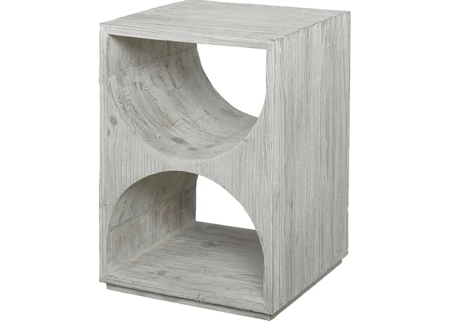 Allatoona White Accent Table-White