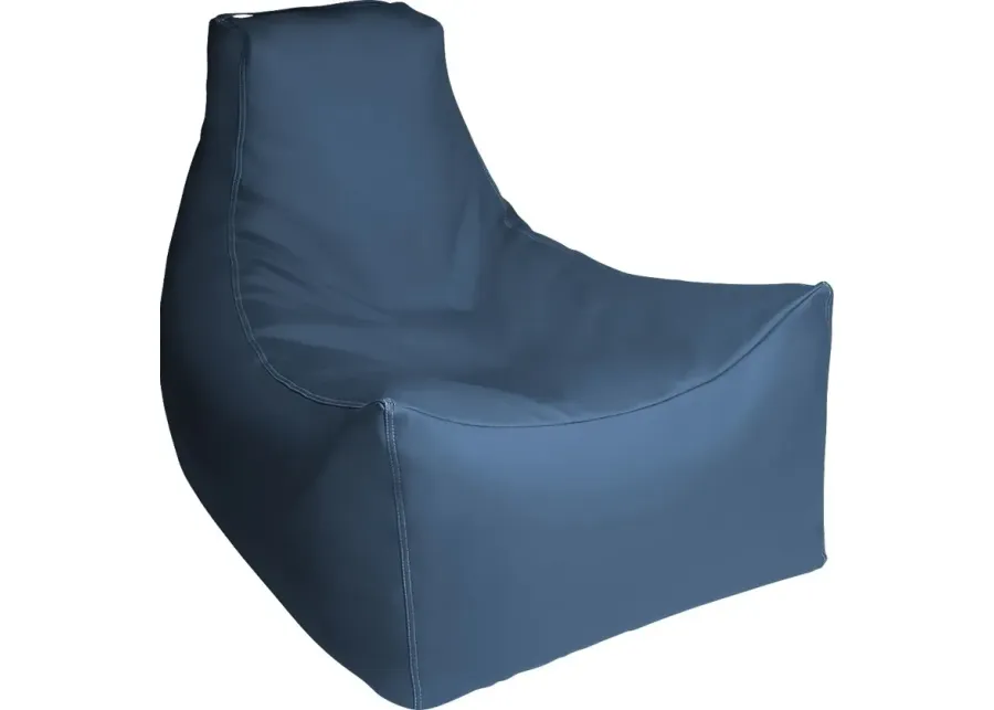Kids Wilfy Royal Blue Large Bean Bag Chair-Royal Blue