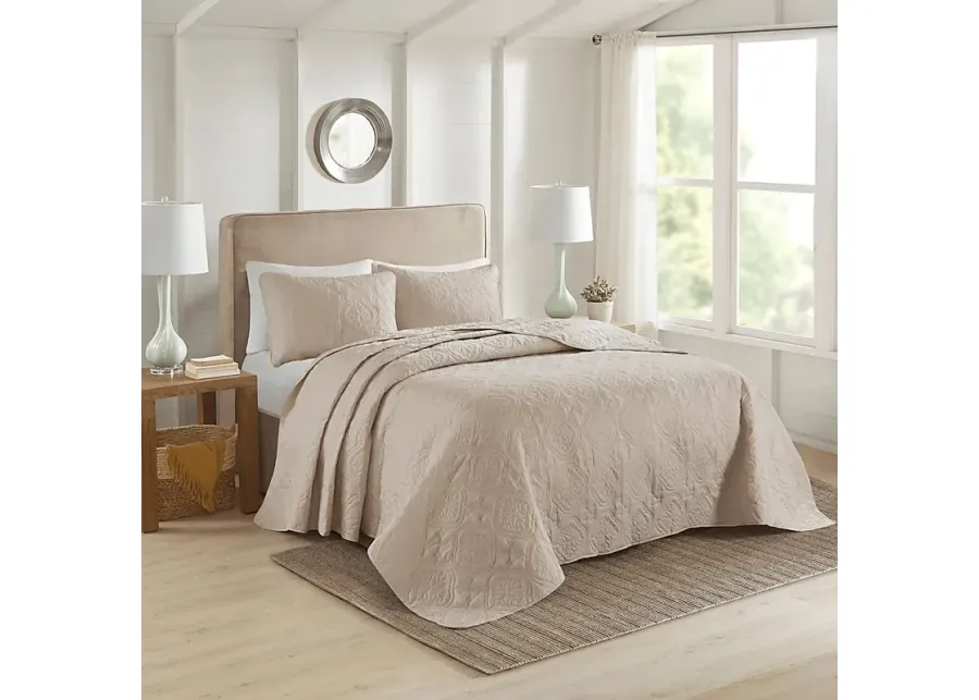 Probandt Beige 3 Pc King/California King Bedspread Set-Beige