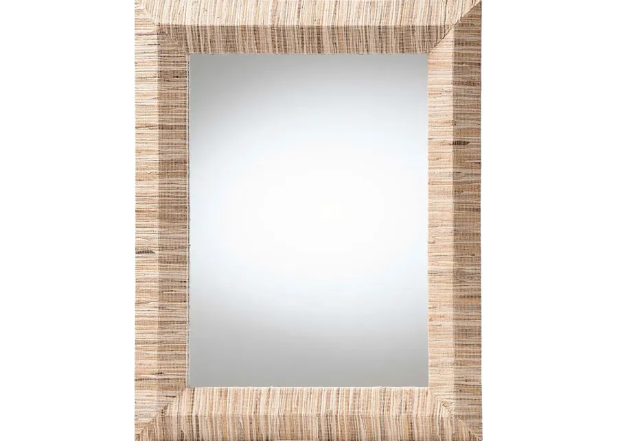 Wolfgate Light Brown Rectangle Mirror-Brown