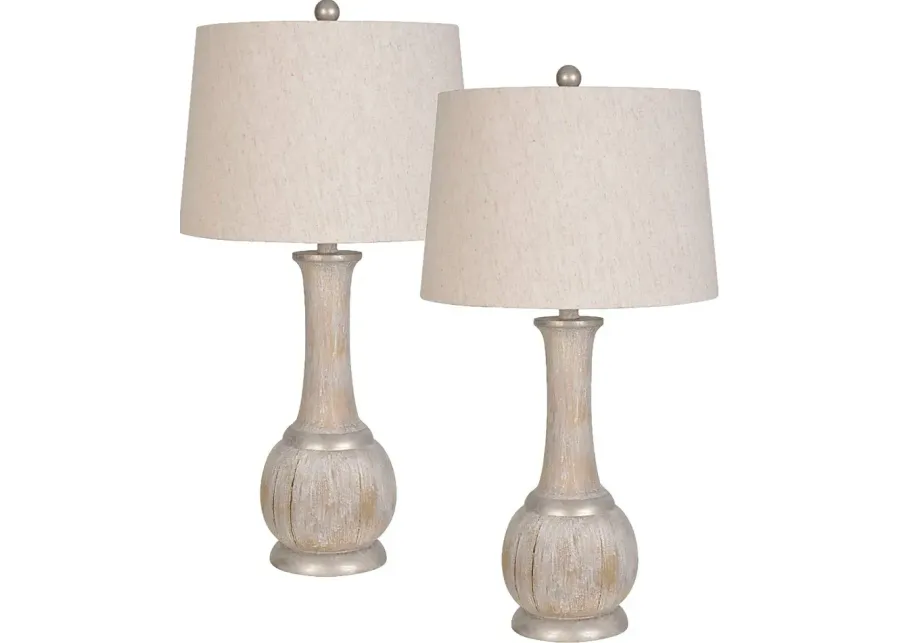 Bello View Beige Table Lamps, Set of 2-Beige