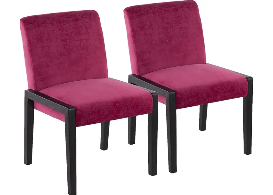 Dobester I Pink Side Chair, Set of 2-Pink