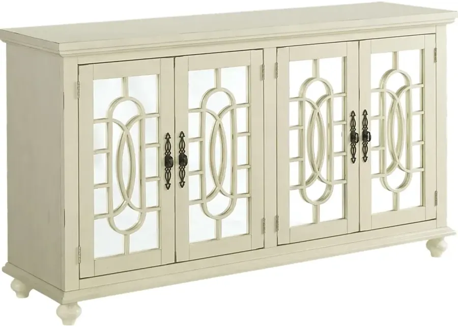 Aubry White Credenza-White