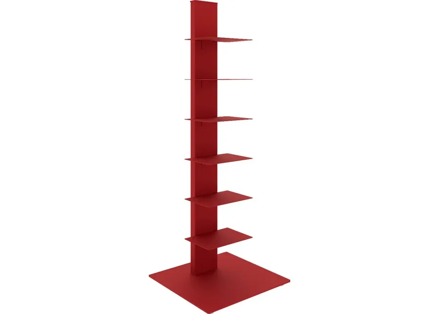 Lukens I Red Bookcase Tower-Red