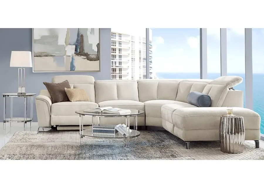 Cavani Gray 5 Pc Dual Power Reclining Sectional-117.25