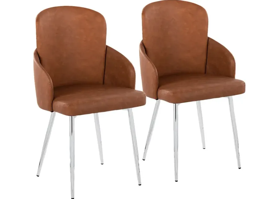 Maglista III Camel Dining Chair Set of 2-Camel